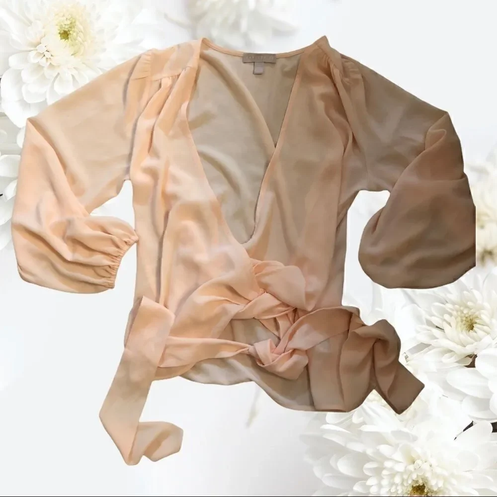 Small Chelsea28  Blush Wrap Top - Picture 3 of 6